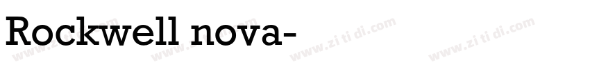 Rockwell nova字体转换